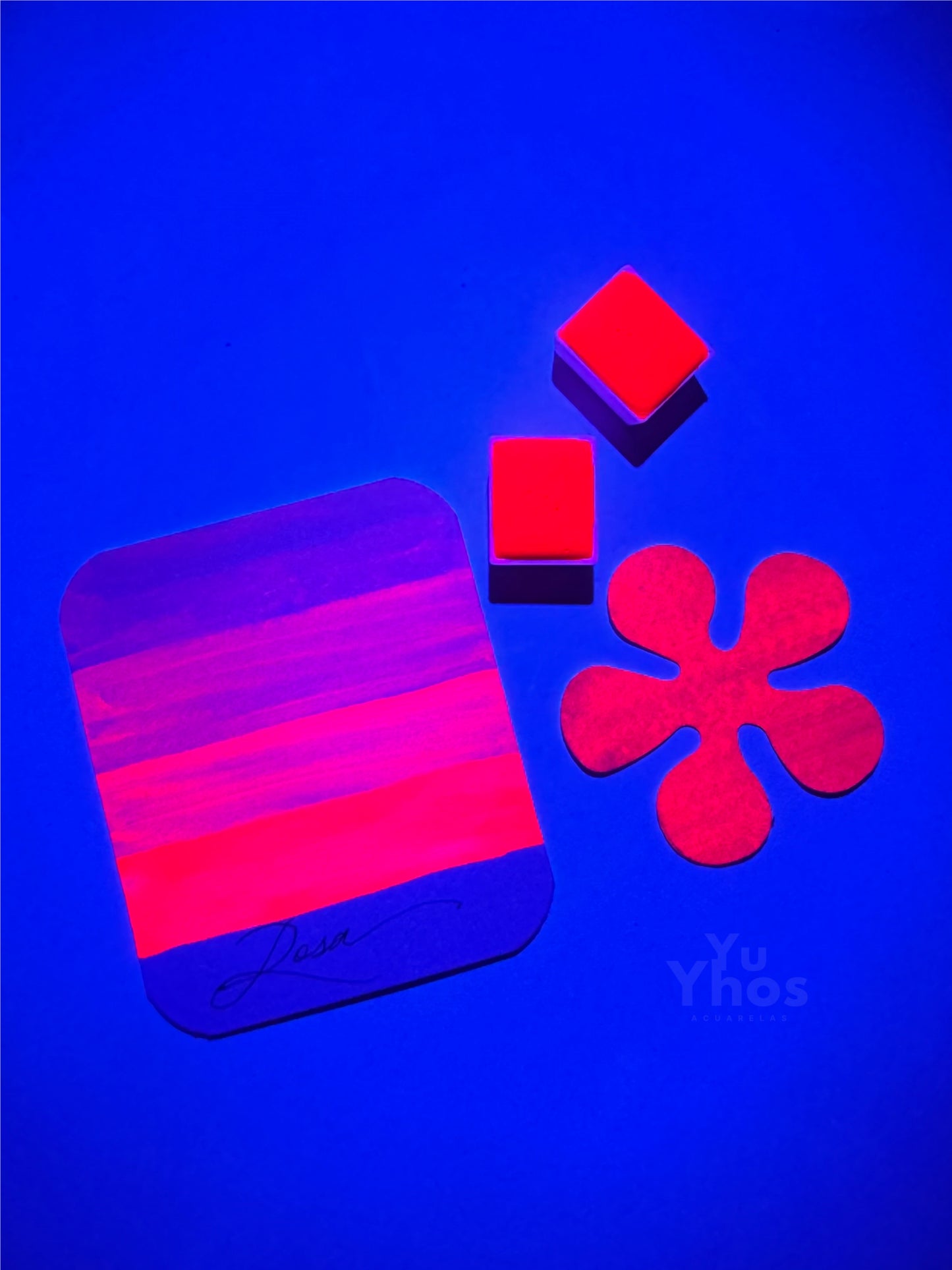 Rosa Flúor – Acuarela Profesional