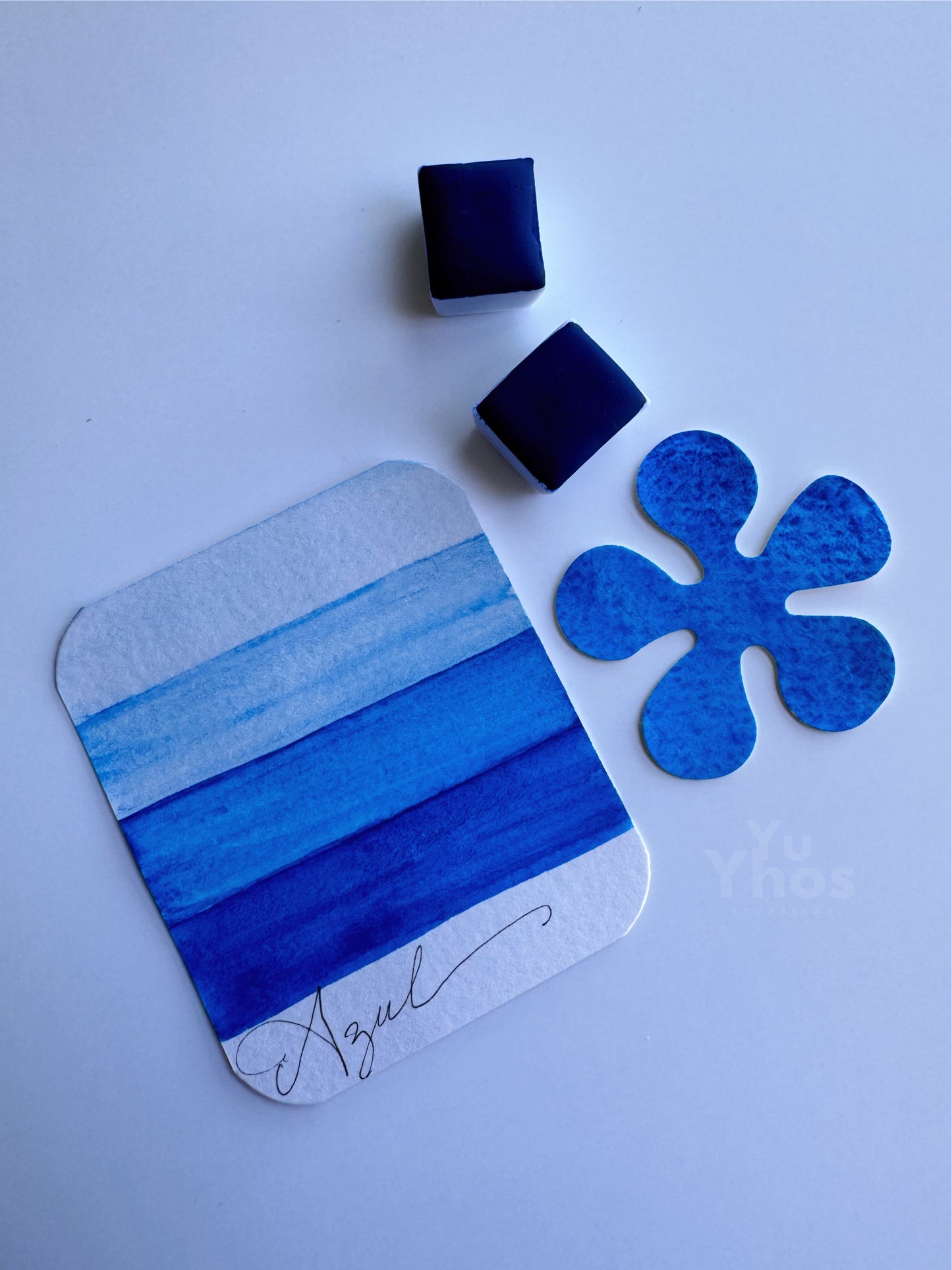 Azul Flúor – Acuarela Profesional