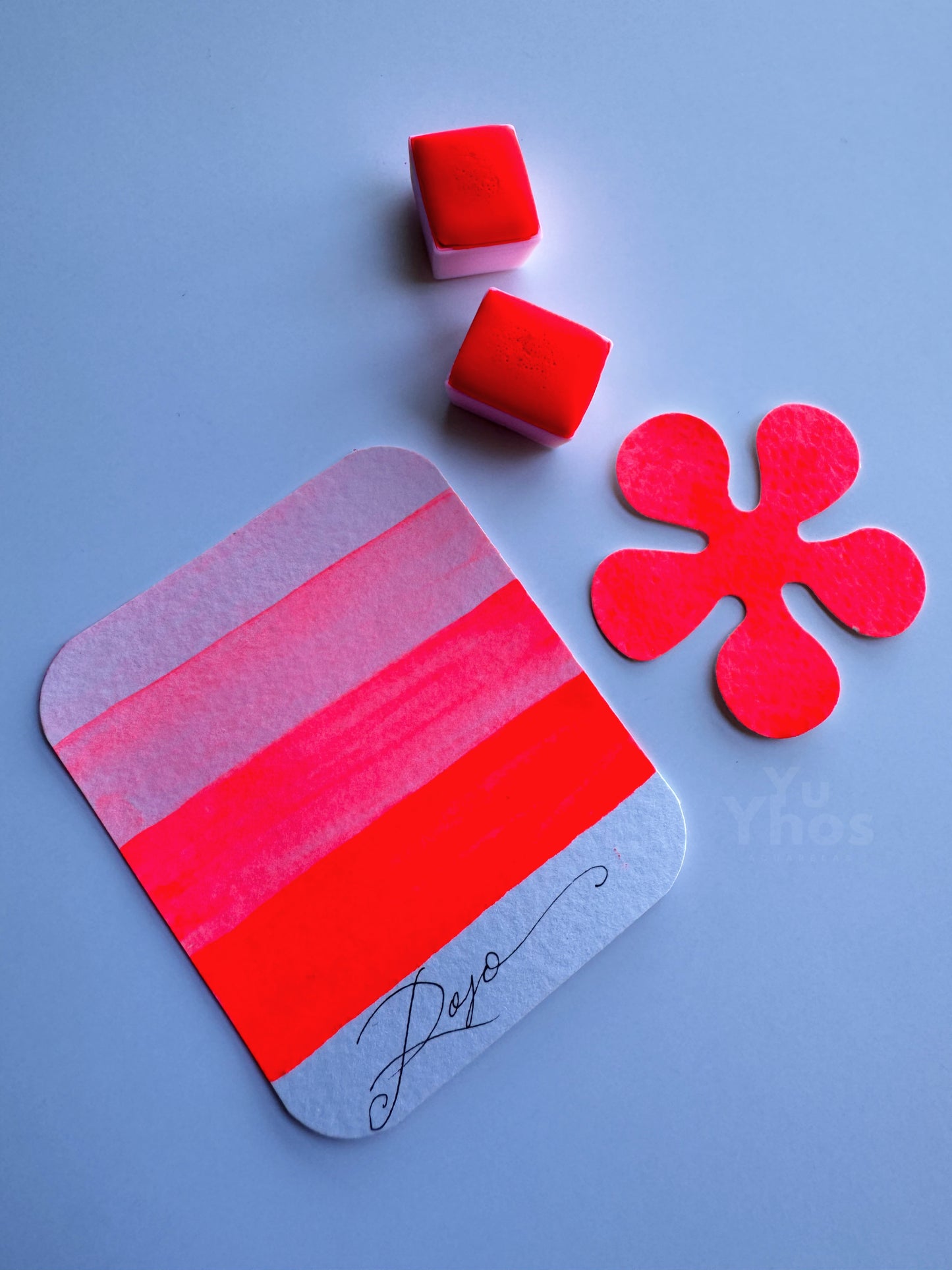 Rojo Flúor – Acuarela Profesional
