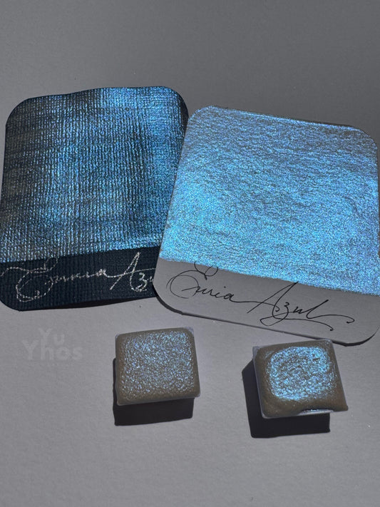 Euria Azul – Acuarela Metalizada Tornasolada