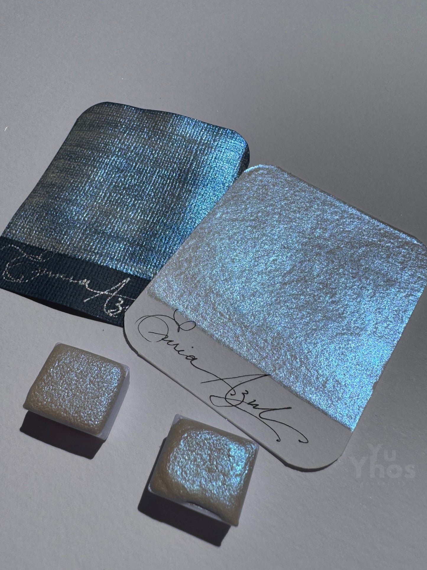 Euria Azul – Acuarela Metalizada Tornasolada