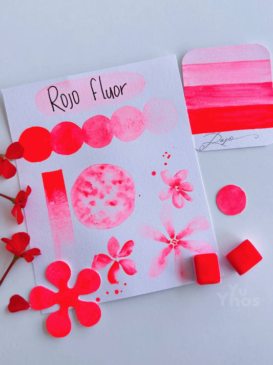 Rojo Flúor – Acuarela Profesional
