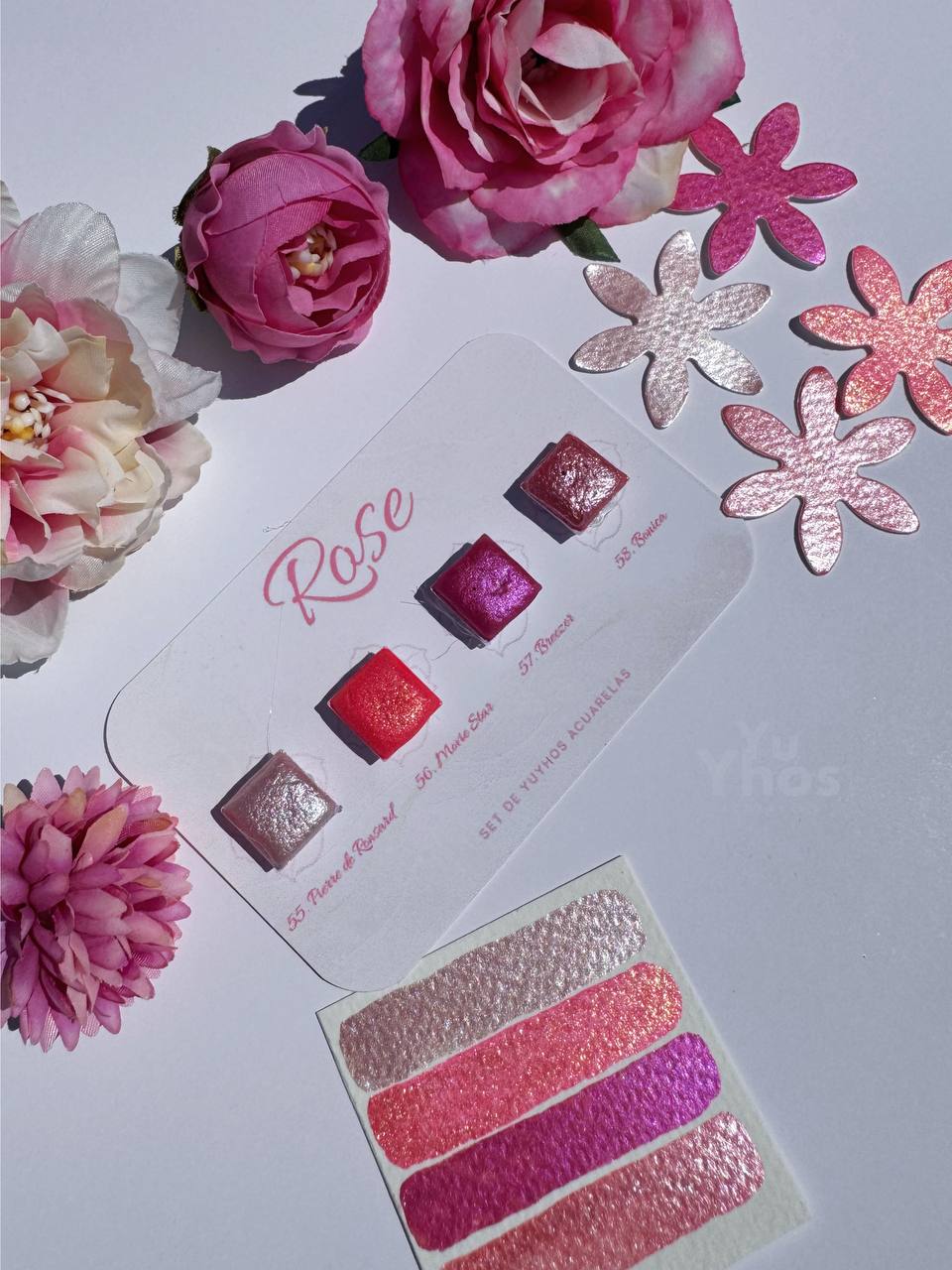 Set ROSE – Acuarelas Metalizadas